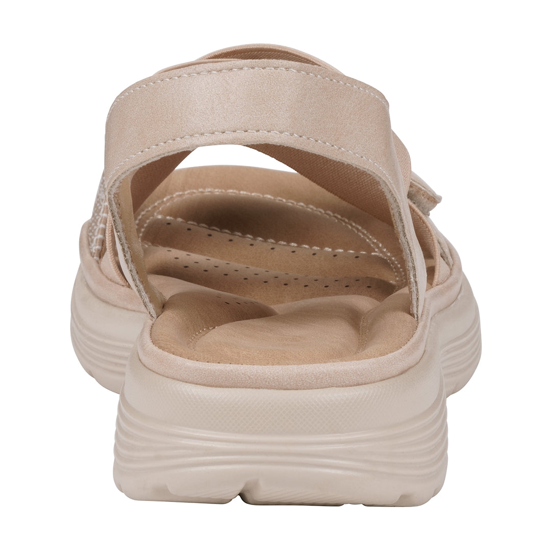 Women's Ariel Nude Elastic Comfort Flat Sandals