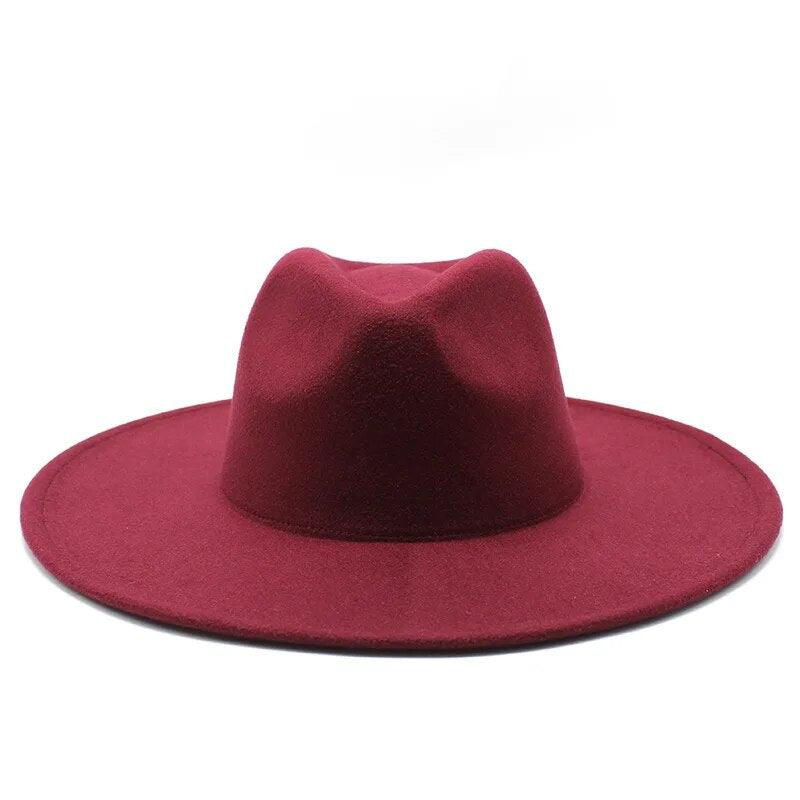 Modern Classic Felt Fedora – Stylish Wide Brim Wool Hat for Men and Women