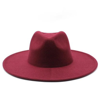 Modern Classic Felt Fedora – Stylish Wide Brim Wool Hat for Men and Women