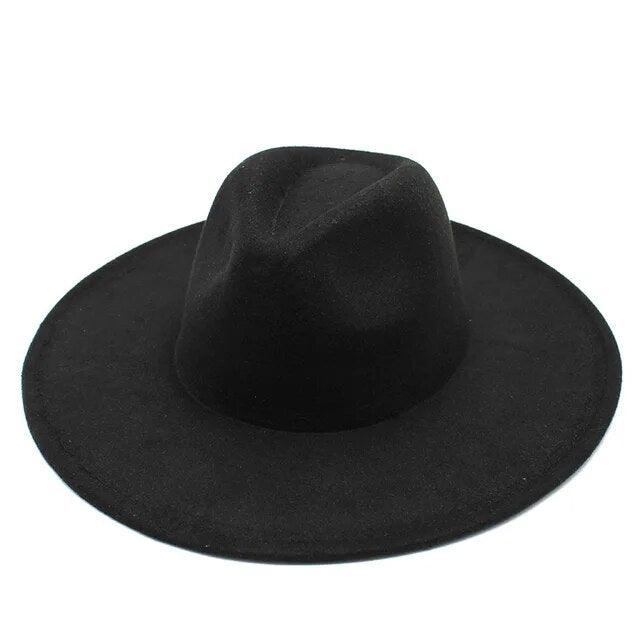 Modern Classic Felt Fedora – Stylish Wide Brim Wool Hat for Men and Women