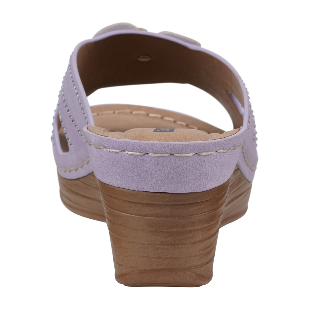 Women's Fiora Lilac Floral Wedge Sandals