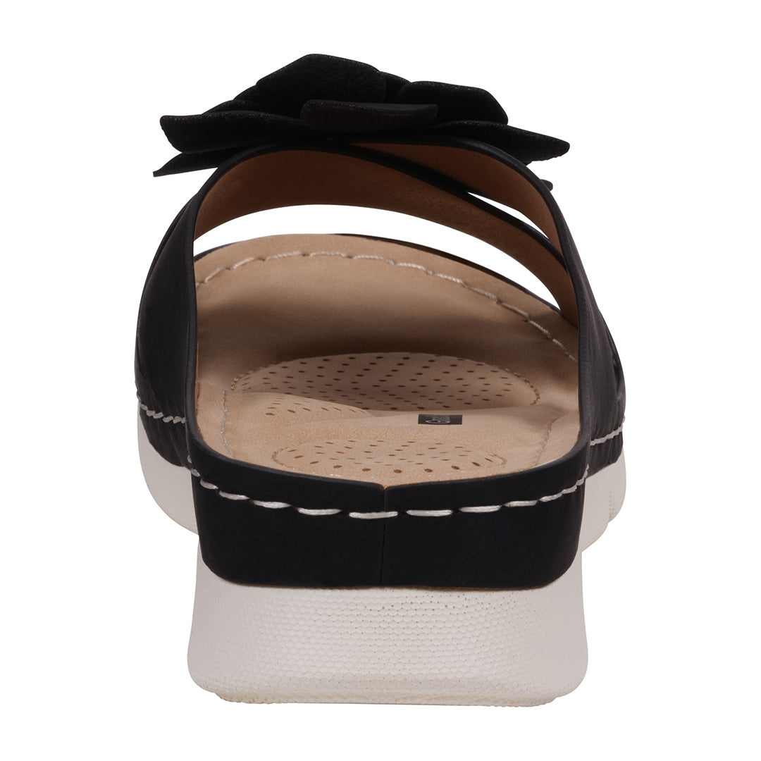 Women's Claire Black Cushioned Footbed Sandals