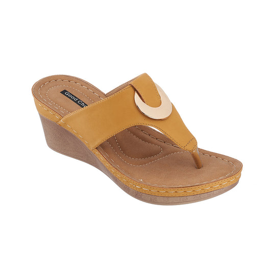 Women's Genelle Yellow Wedge Sandals