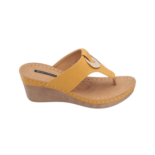 Women's Genelle Yellow Wedge Sandals