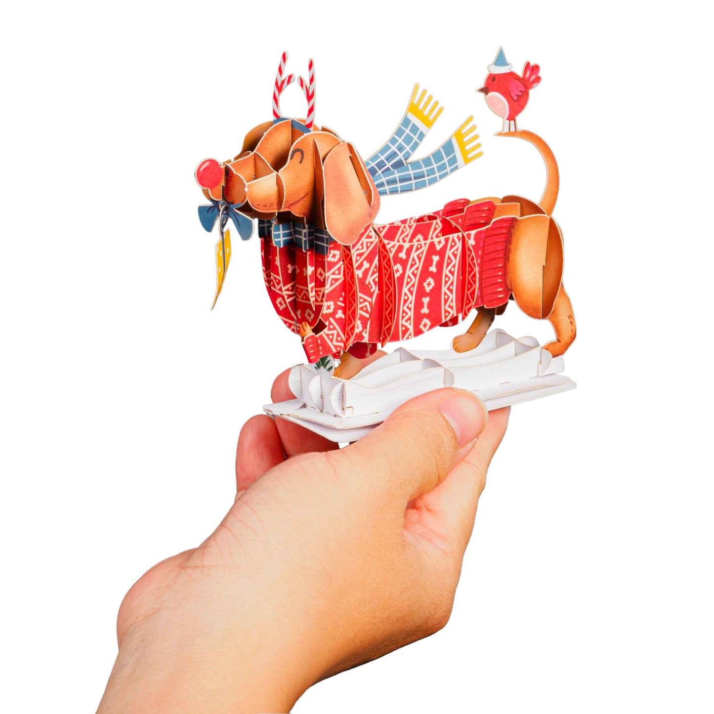 Woofy Christmas Pop Up Card, with Keepsake