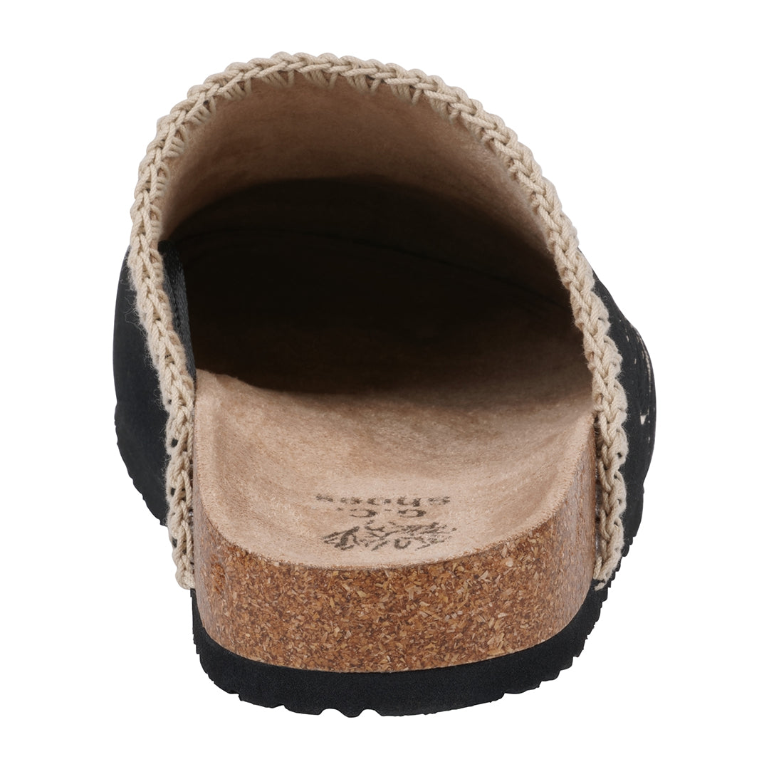 Women's Jamie Black Slide Footbed Clogs