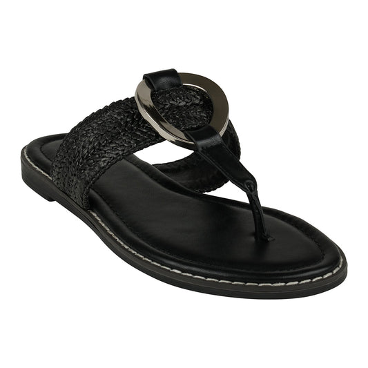 Women's Jovie Black Thong Flat Sandals