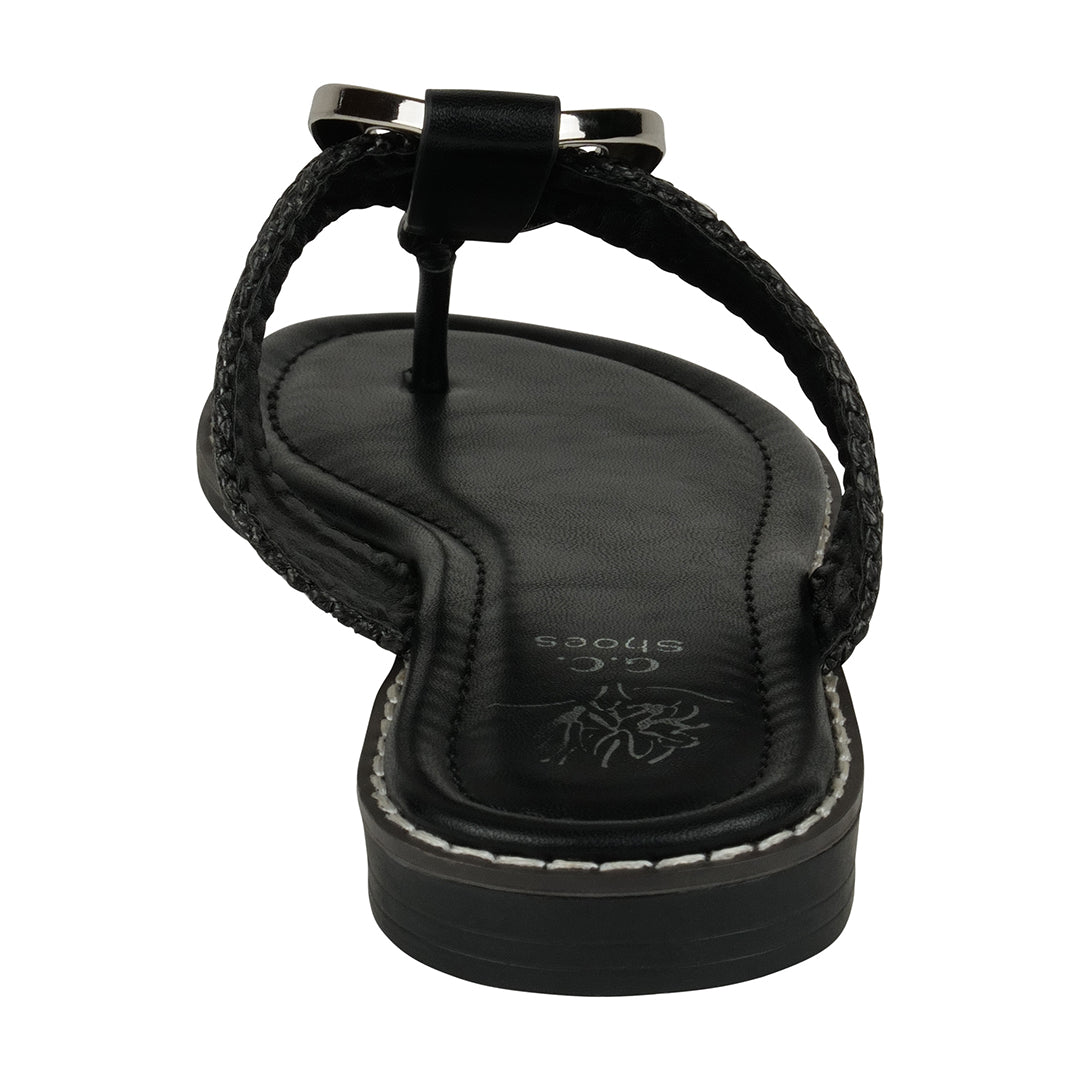 Women's Jovie Black Thong Flat Sandals