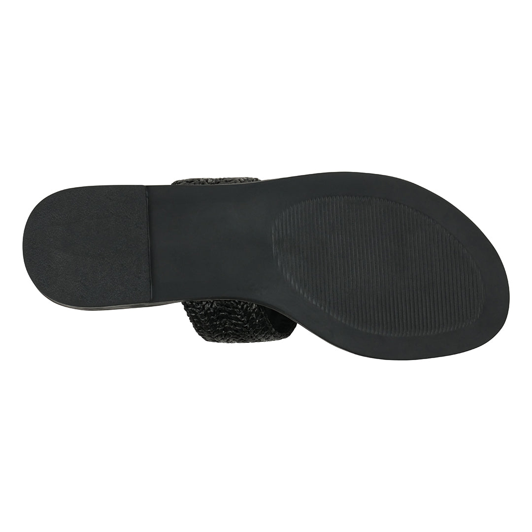 Women's Jovie Black Thong Flat Sandals