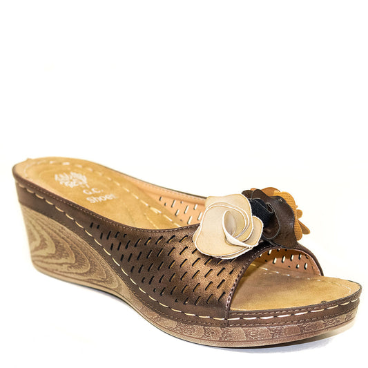 Women's Juliet Bronze Wedge Sandals