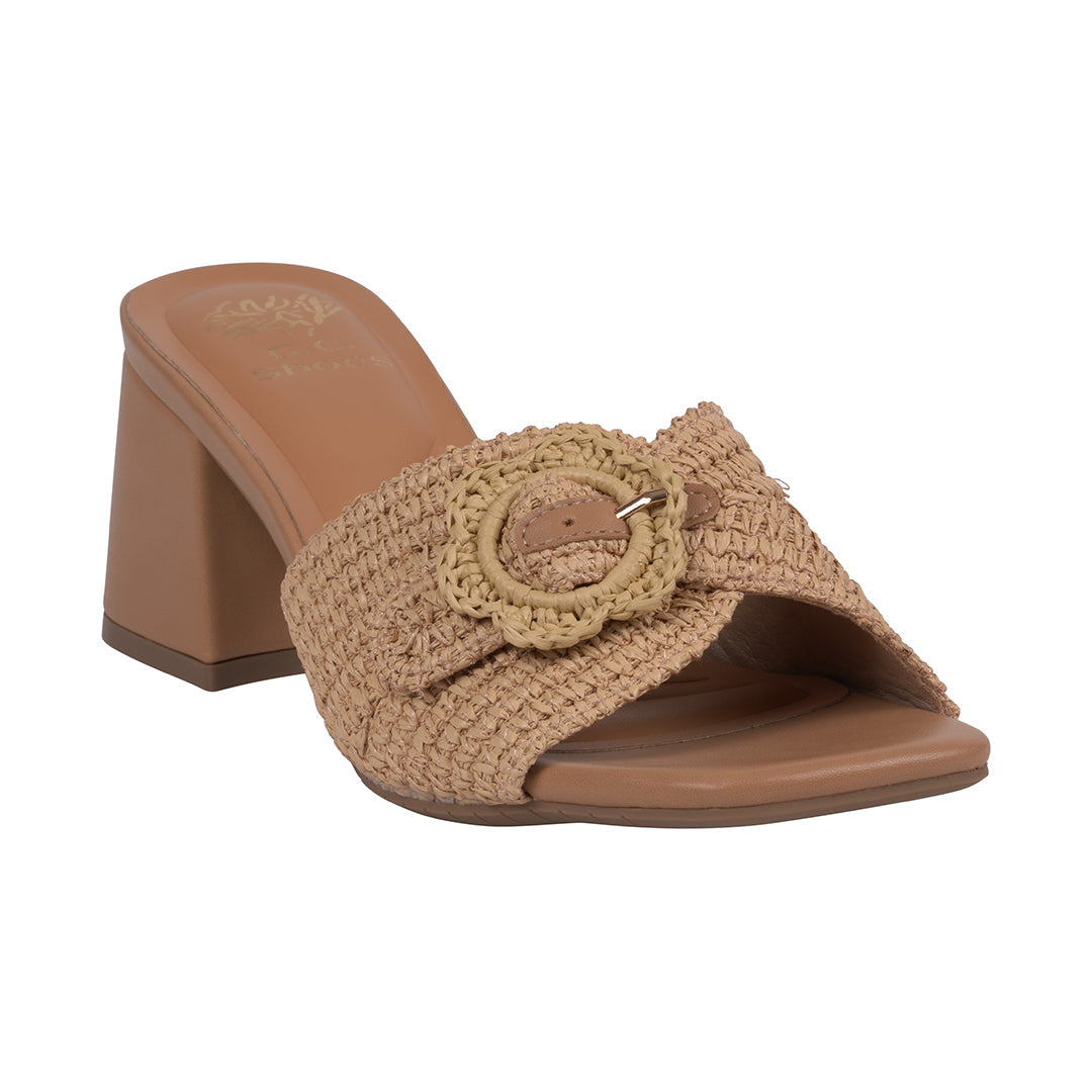 Women's Liza Natural Woven Heeled Sandals