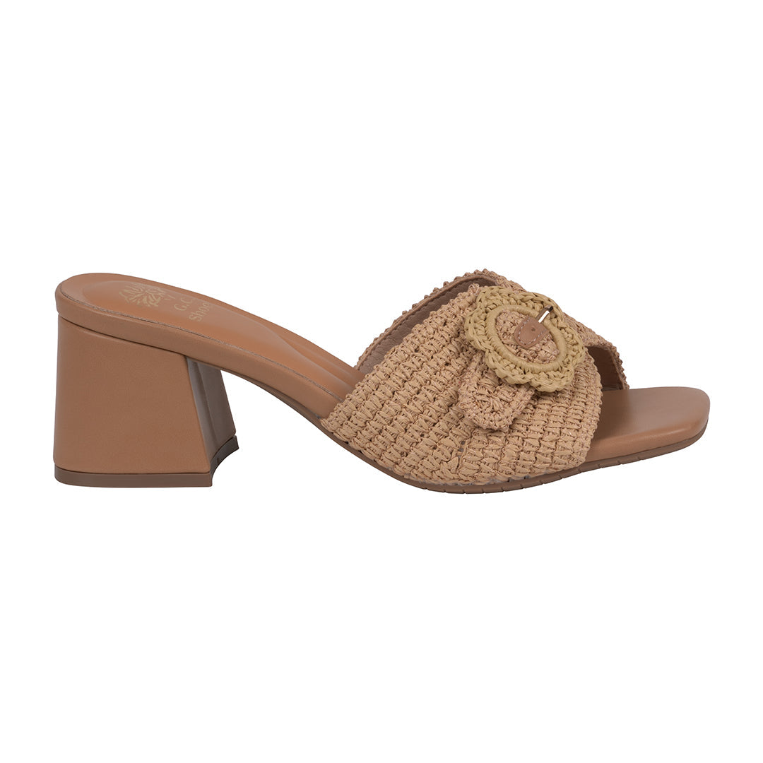 Women's Liza Natural Woven Heeled Sandals