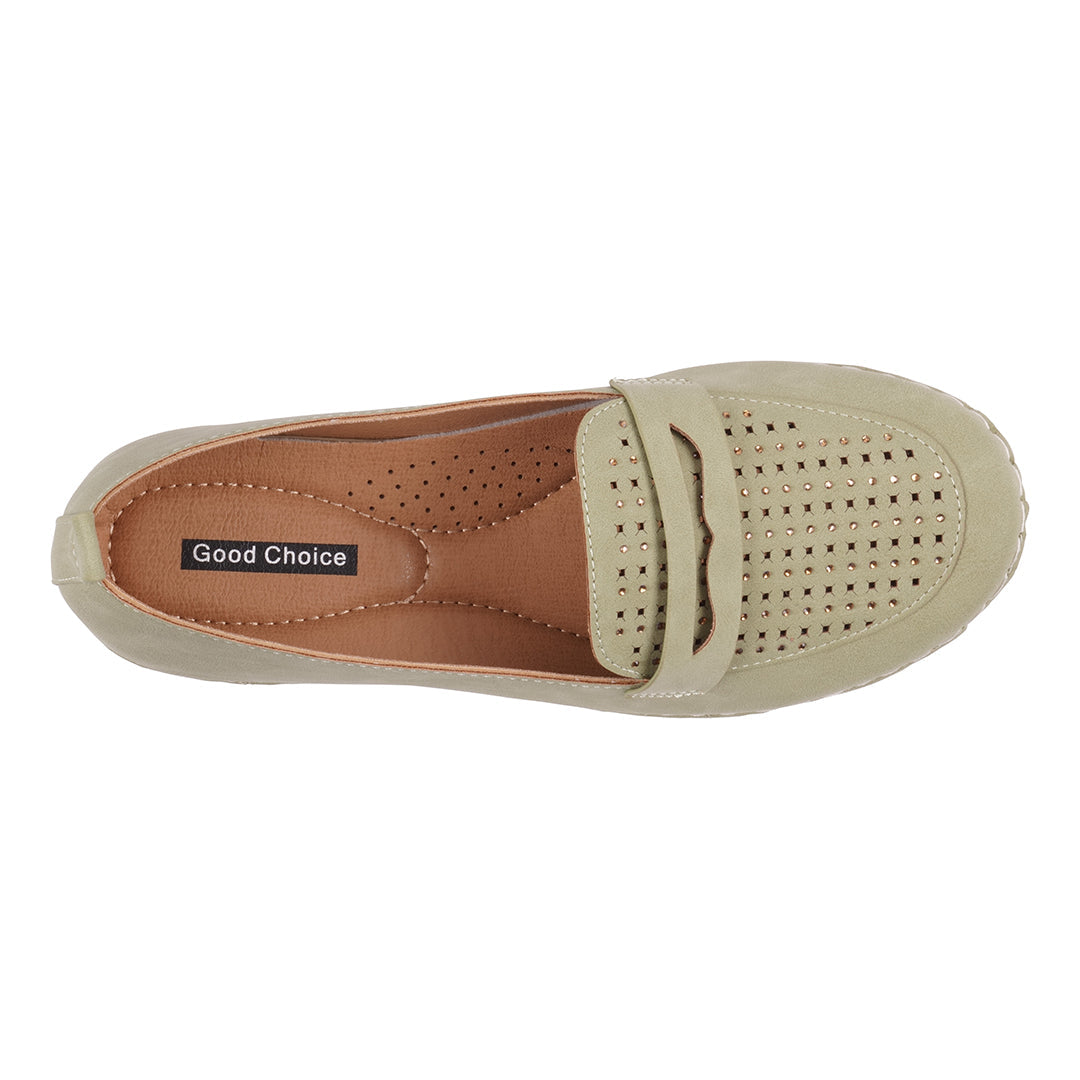 Women's Danita Sage Embellished Penny Flats