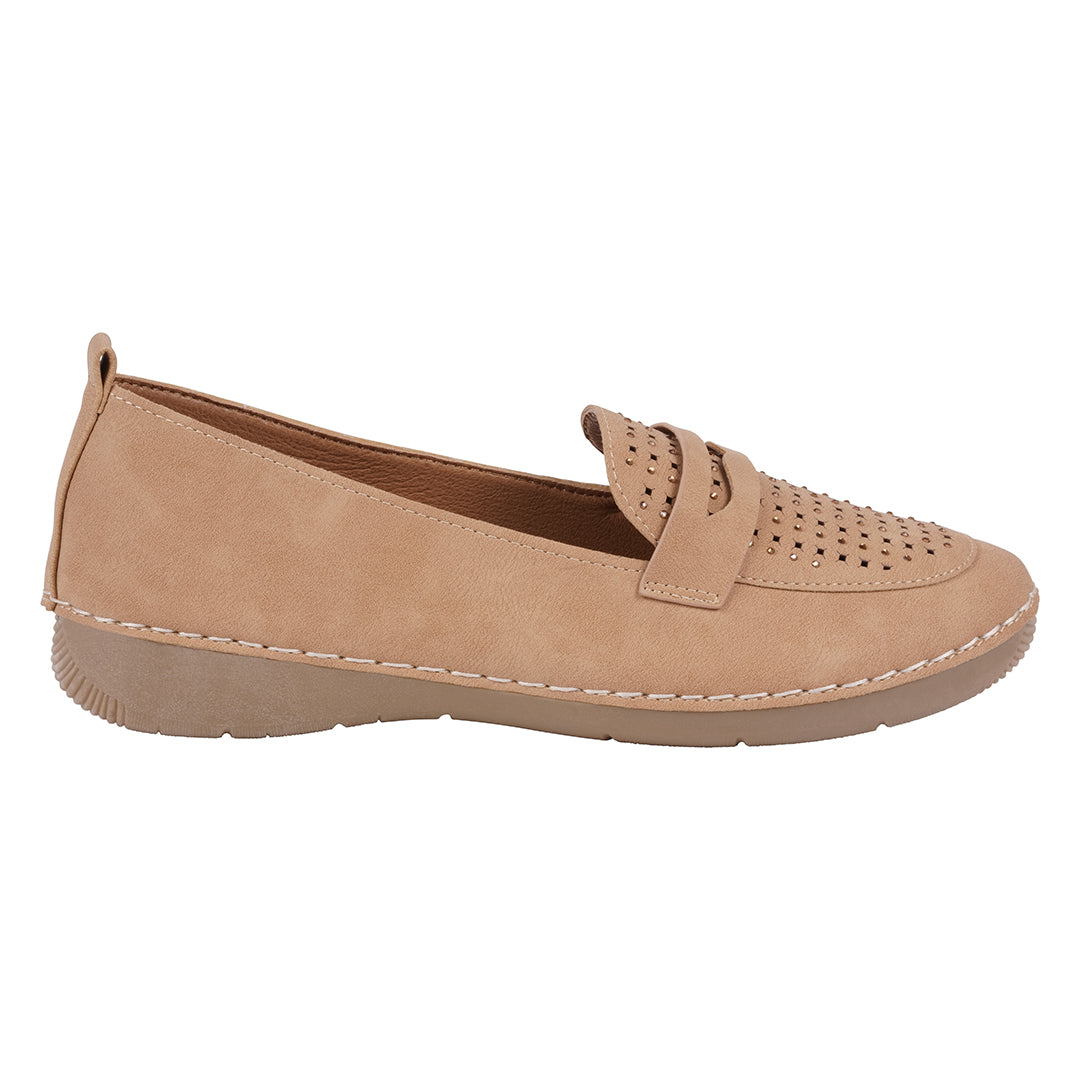 Women's Danita Natural Embellished Penny Flats
