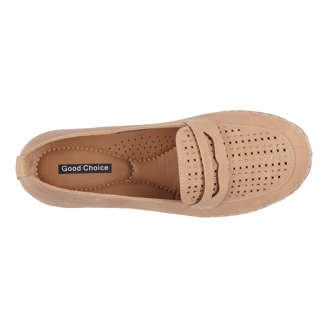 Women's Danita Natural Embellished Penny Flats