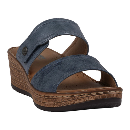 Women's Meli Navy Wedge Sandals