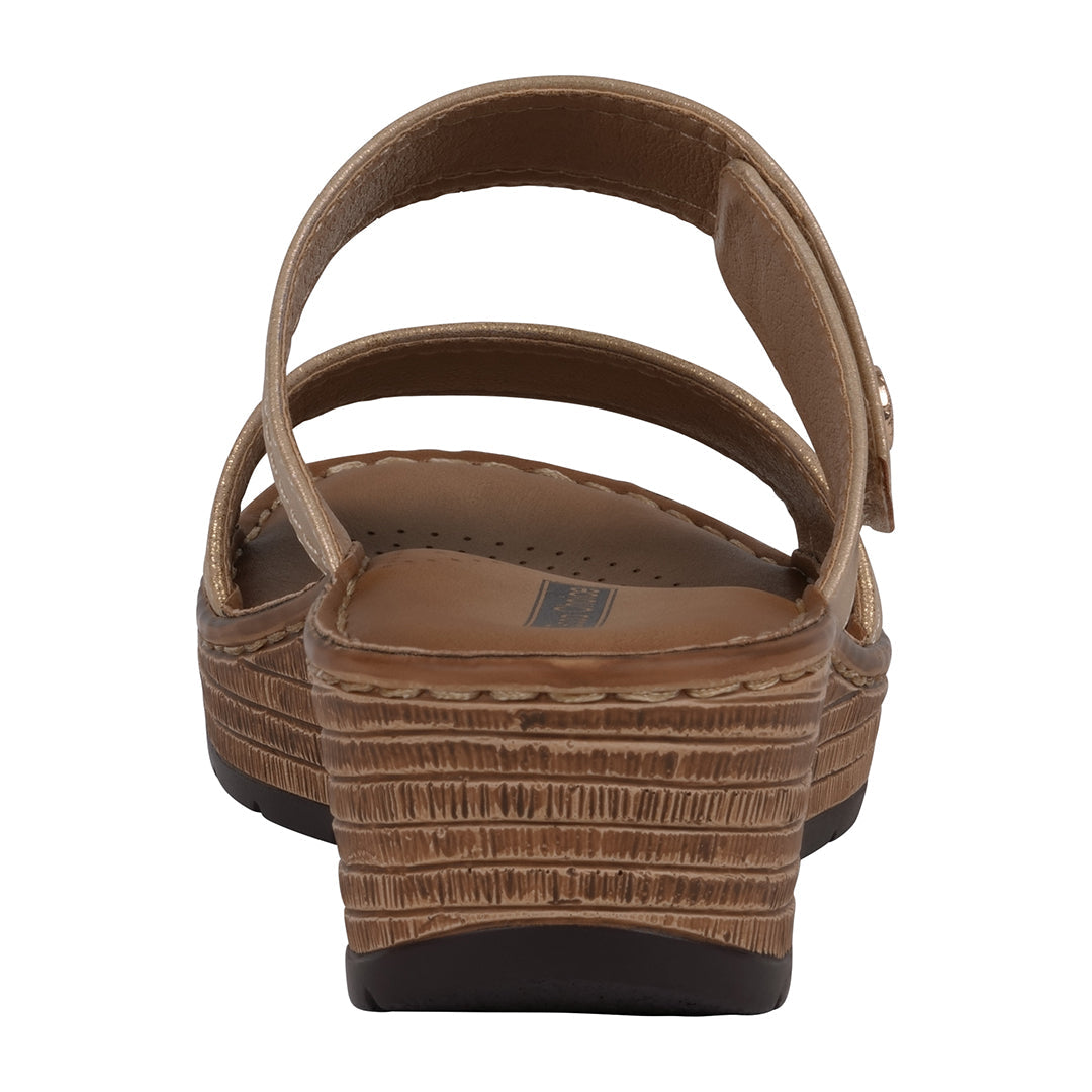 Women's Meli Gold Wedge Sandals