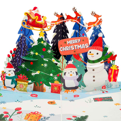Christmas Night Frndly Pop Up Card, 5" x 7" Cover