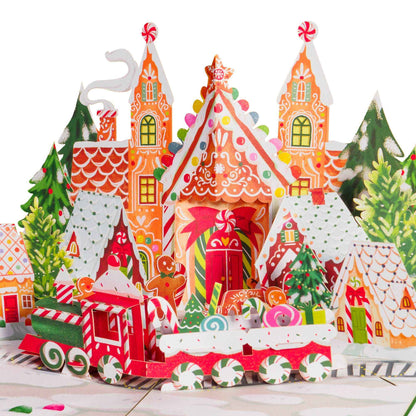 Gingerbread Town Pop Up Card