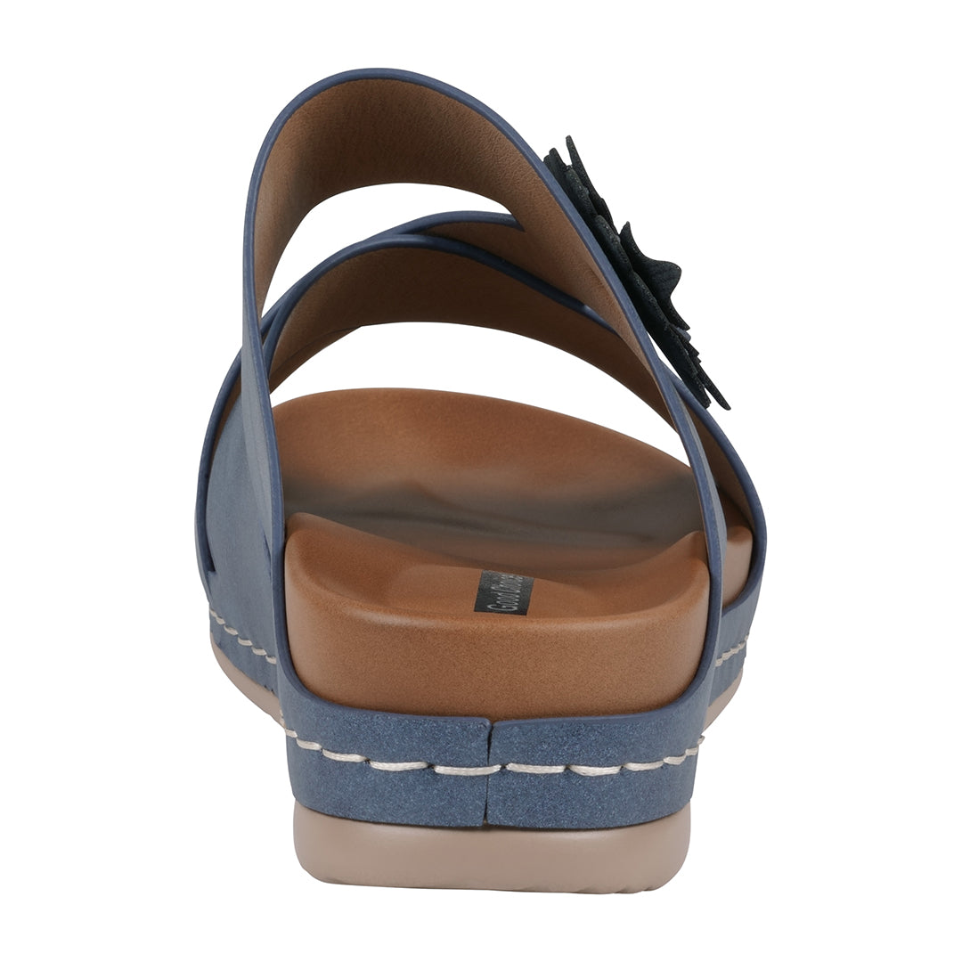 Women's Nessie Blue Flower Comfort Sandals