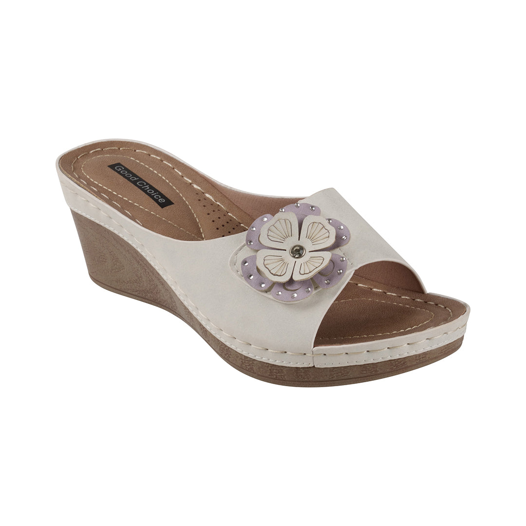 Women's Naples White Wedge Sandals