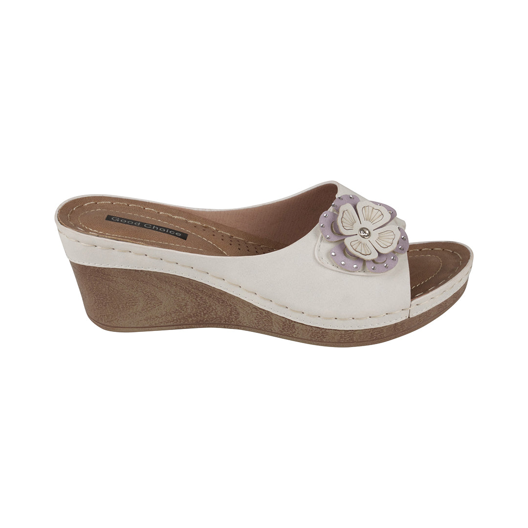 Women's Naples White Wedge Sandals