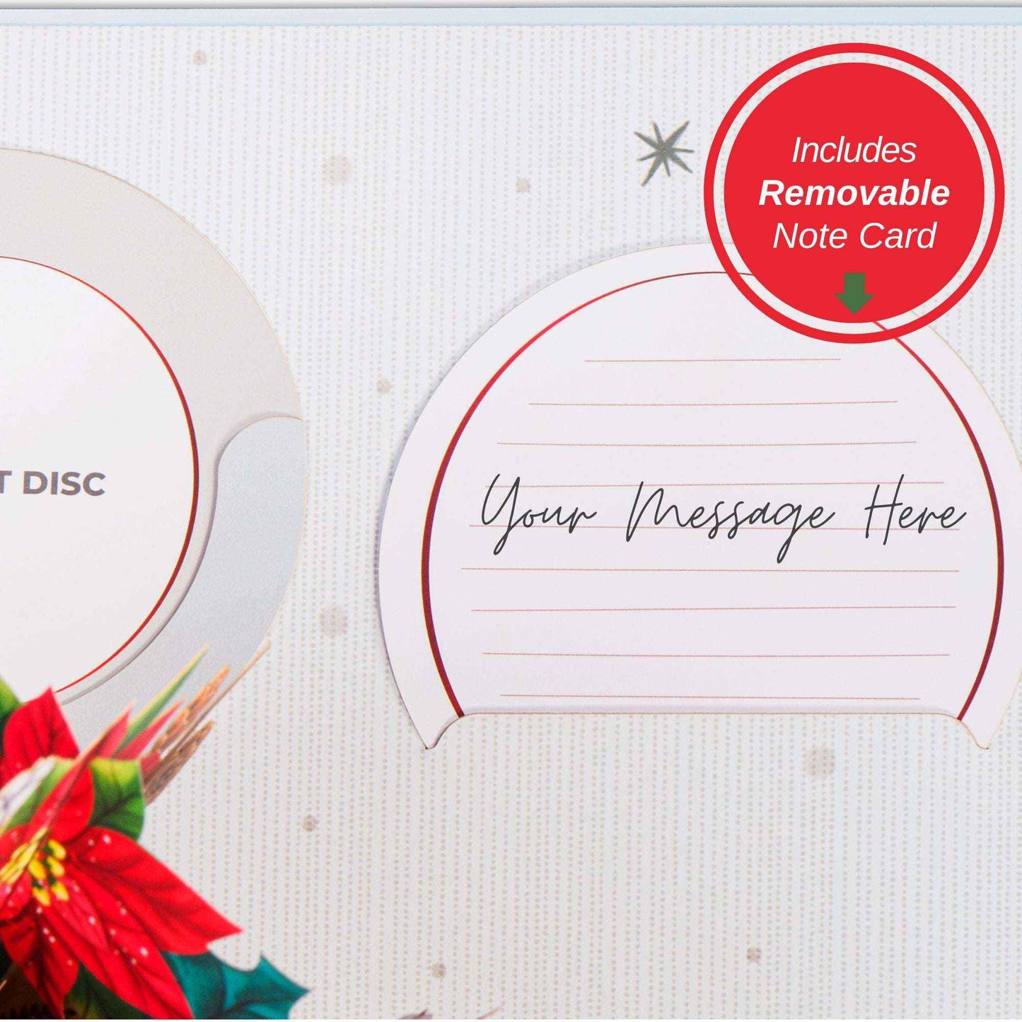 HugePop Christmas Spirit Flower Bouquet Pop Up Card
