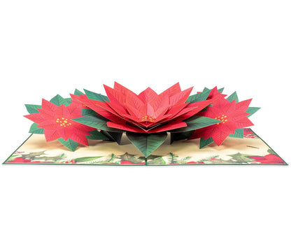 Poinsettia Pop Up Christmas Card