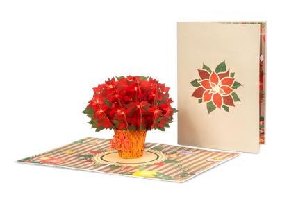 Poinsettias Plant Pop Up Card