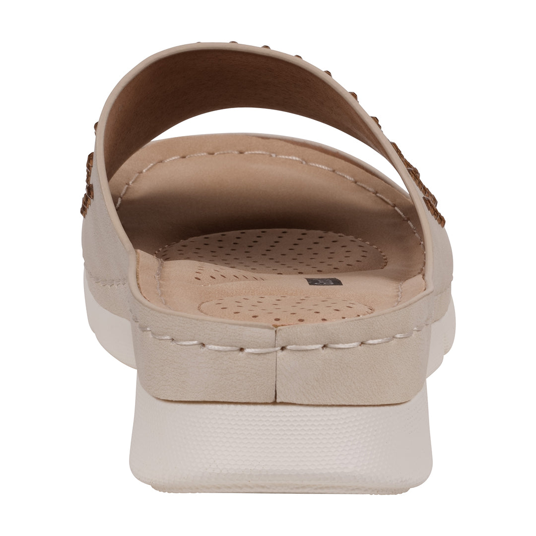 Women's Julie Gold Embellished Flat Comfort Sandals