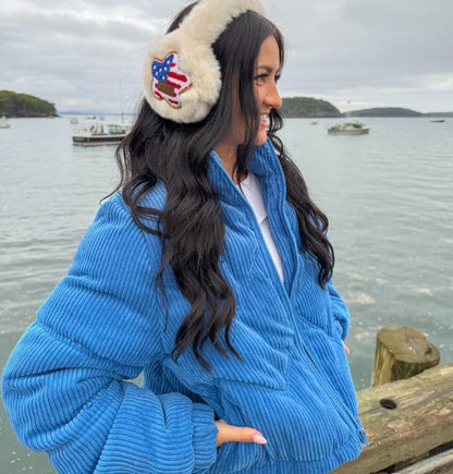 American Star Patch Faux Fur C.C Earmuff