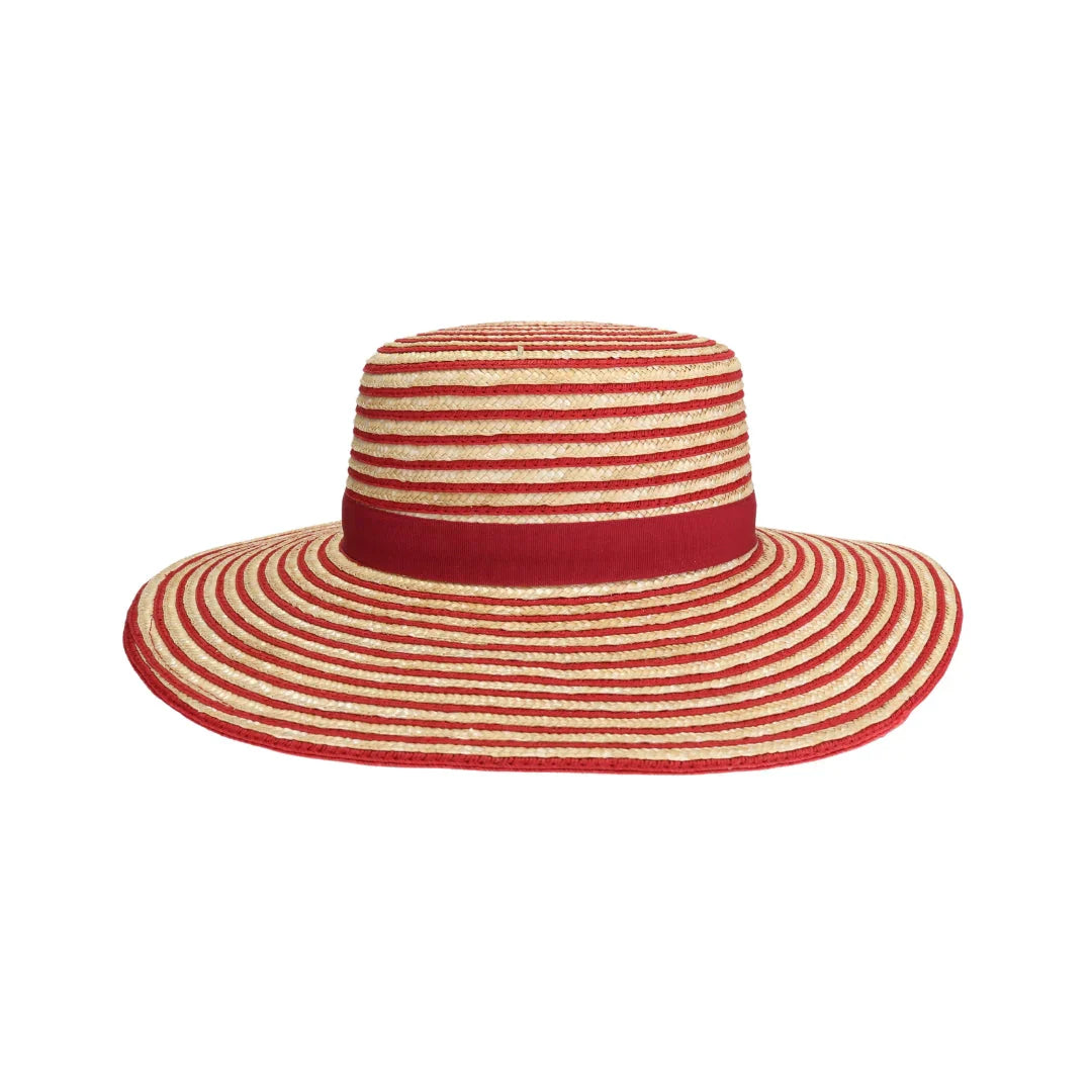 Stripe C.C Boater Sun Hat