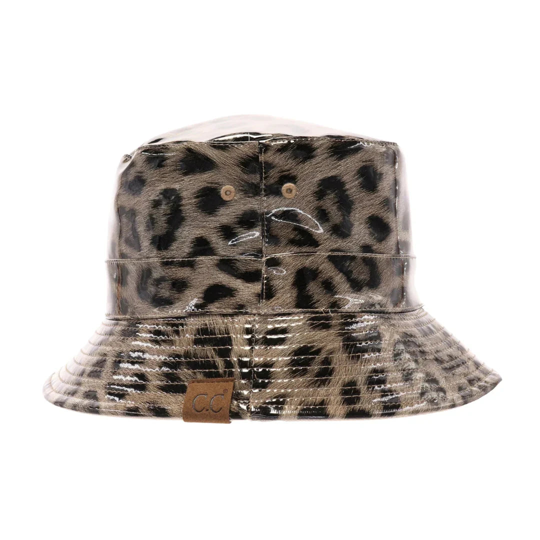 C.C Leopard Reversible Rain Bucket Hat