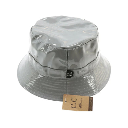 Shiny Rain Bucket C.C Hat - Grey