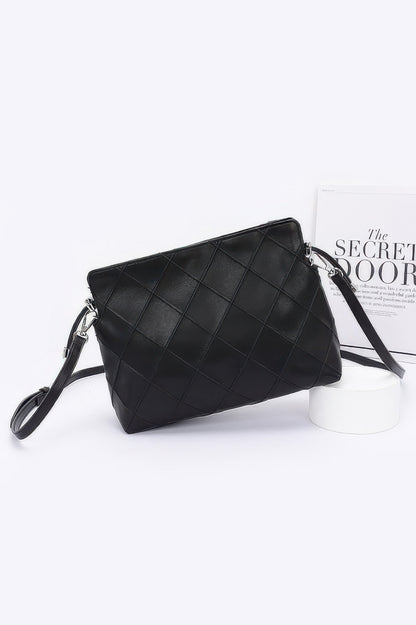 Quilted Faux Leather Bucket Crossbody Bag - It's a Girly Place