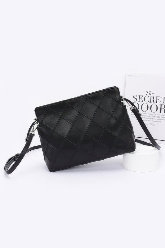Quilted Faux Leather Bucket Crossbody Bag - It's a Girly Place