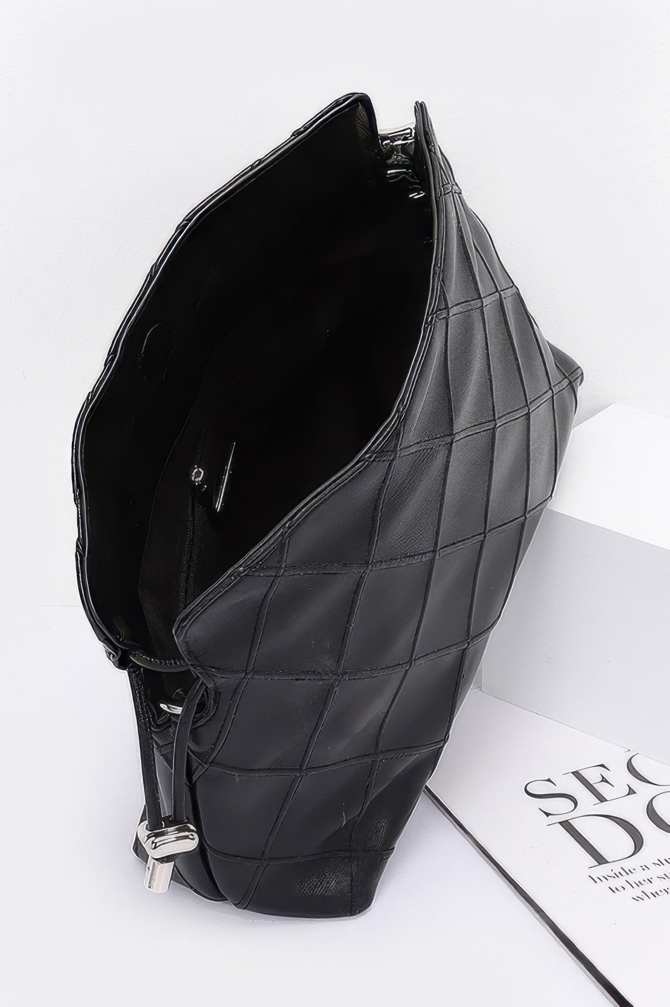 Quilted Faux Leather Bucket Crossbody Bag - It's a Girly Place