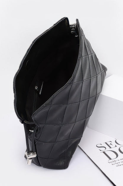 Quilted Faux Leather Bucket Crossbody Bag - It's a Girly Place