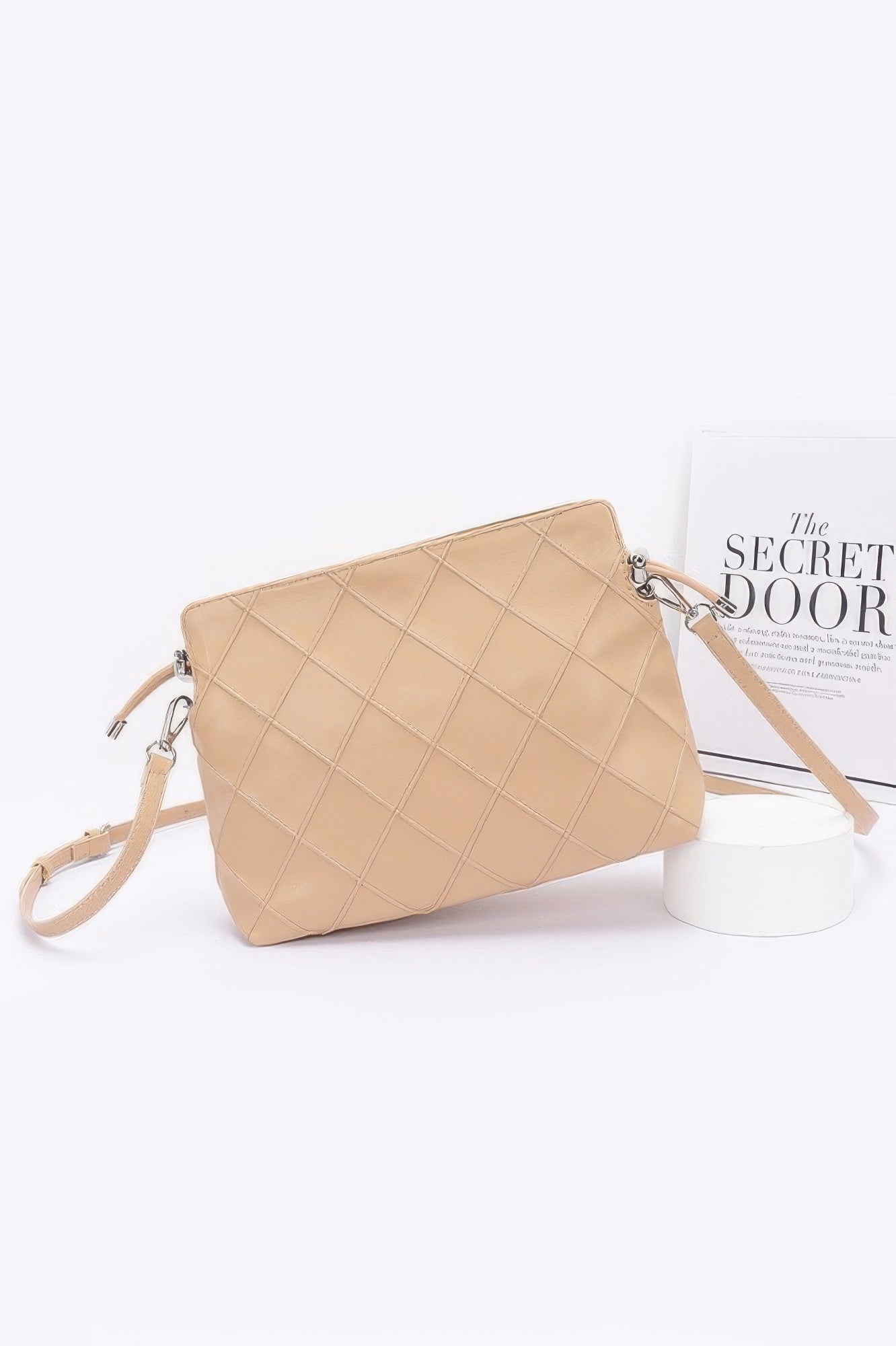 Quilted Faux Leather Bucket Crossbody Bag - It's a Girly Place