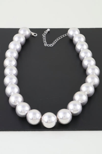 Shiny Statement Beaded Necklace - It's a Girly Place