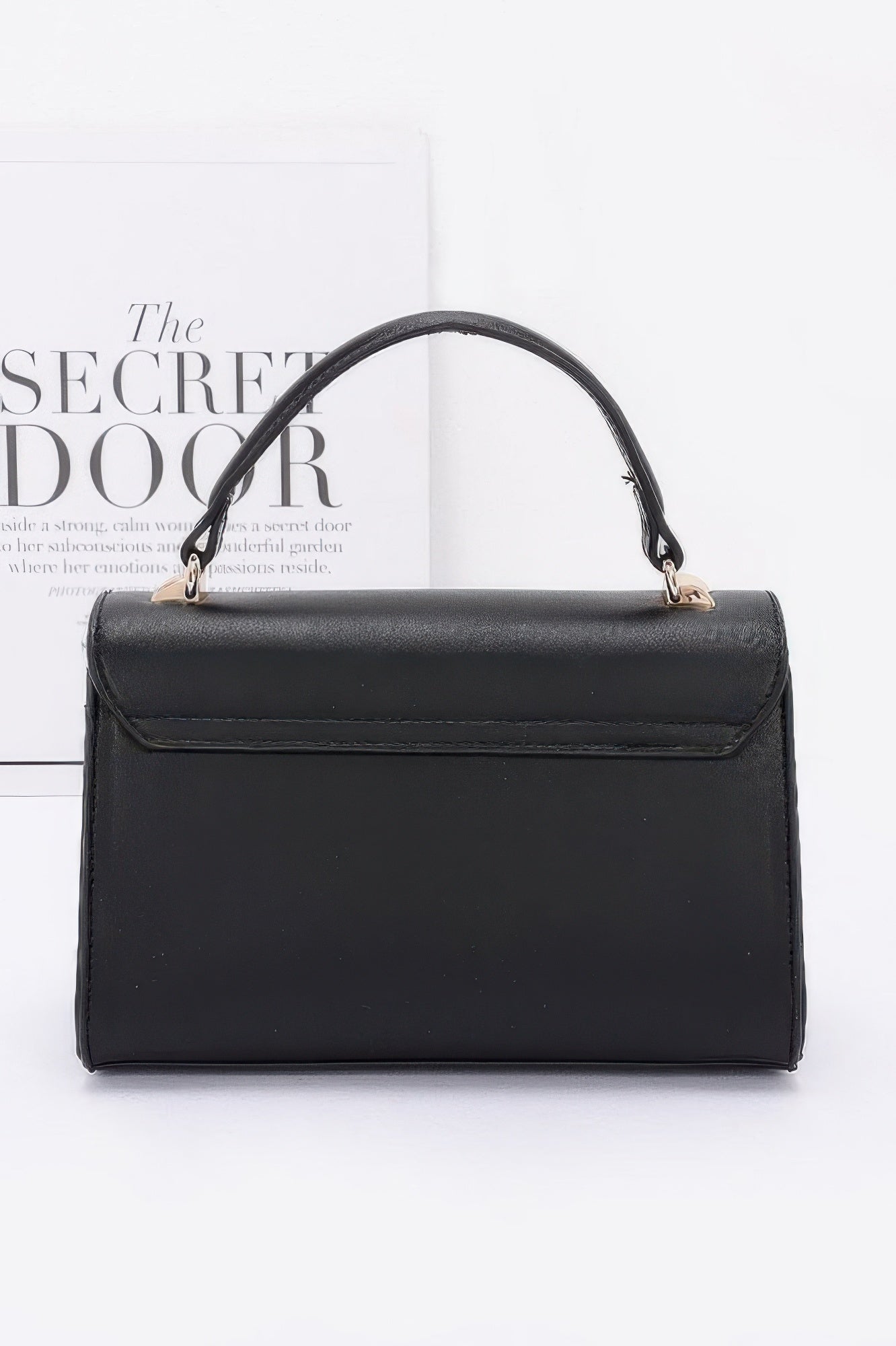 Faux Leather Two Tone Flap Bag - It's a Girly Place