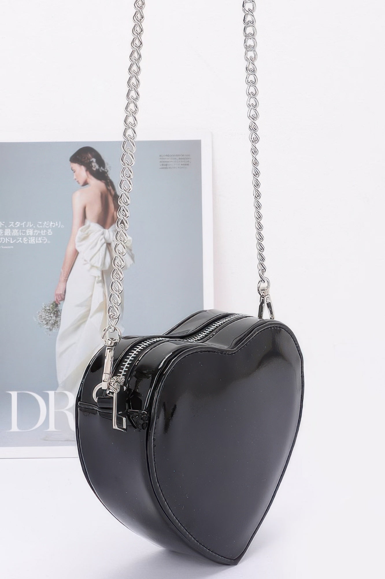 Enamel Heart Shape Crossbody Bag - It's a Girly Place