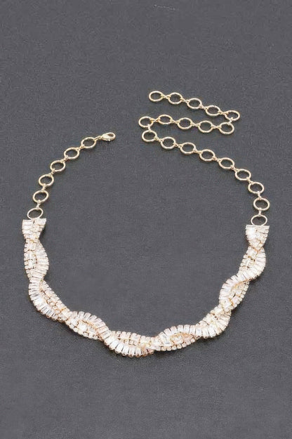 Rhinestone Necklace - It's a Girly Place