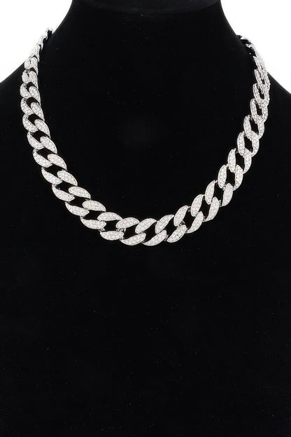 Hammered Bulk Chain Necklace - It's a Girly Place