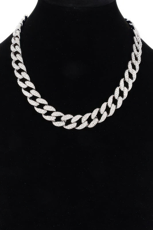 Hammered Bulk Chain Necklace - It's a Girly Place
