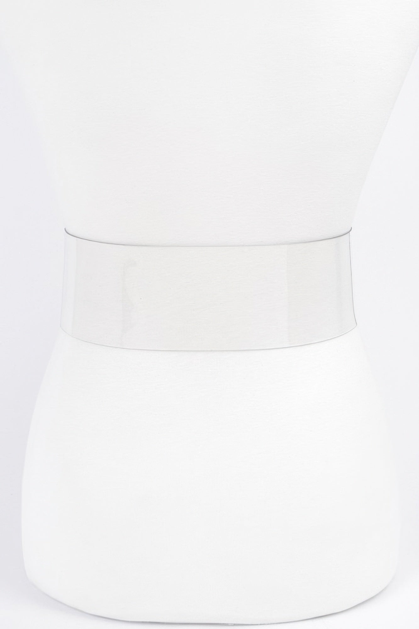 Big Vintage Round Metal Buckle Clear Plussize Belt - It's a Girly Place