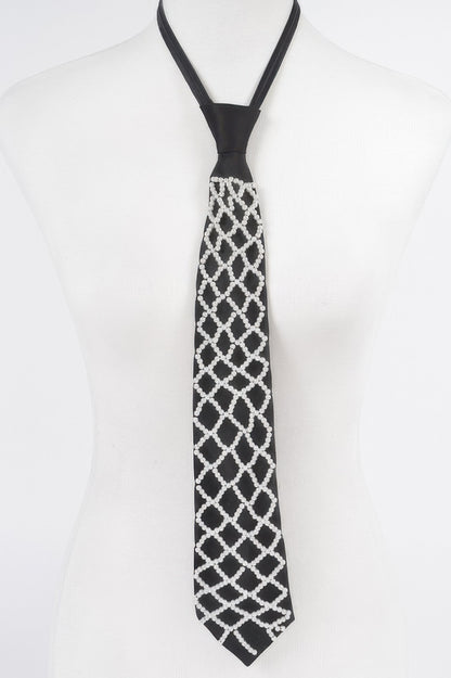 Handmade Faux Pearl Necktie Necklace - It's a Girly Place