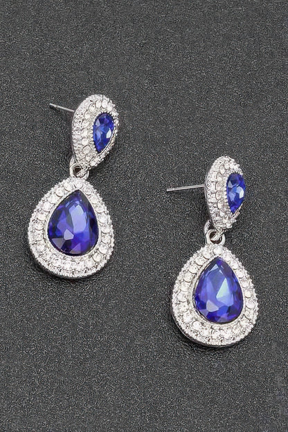 Rhinestone Dangle Earring - It's a Girly Place