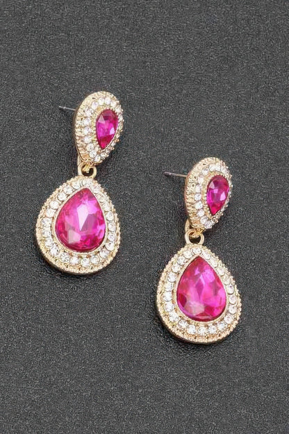 Rhinestone Dangle Earring - It's a Girly Place