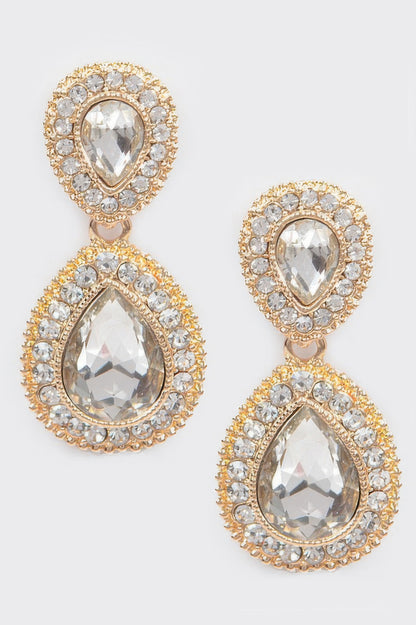 Rhinestone Dangle Earring - It's a Girly Place